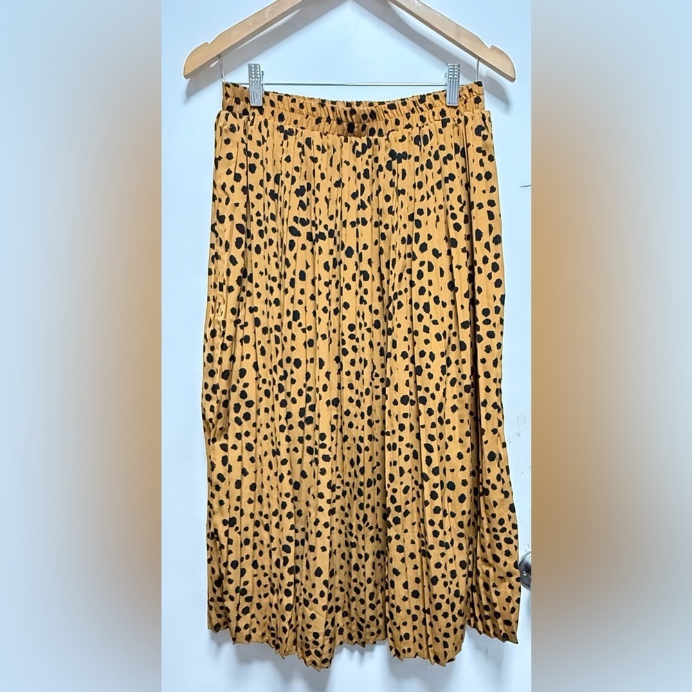 Easel Black and Tan Animal Print Maxi Skirt Size M